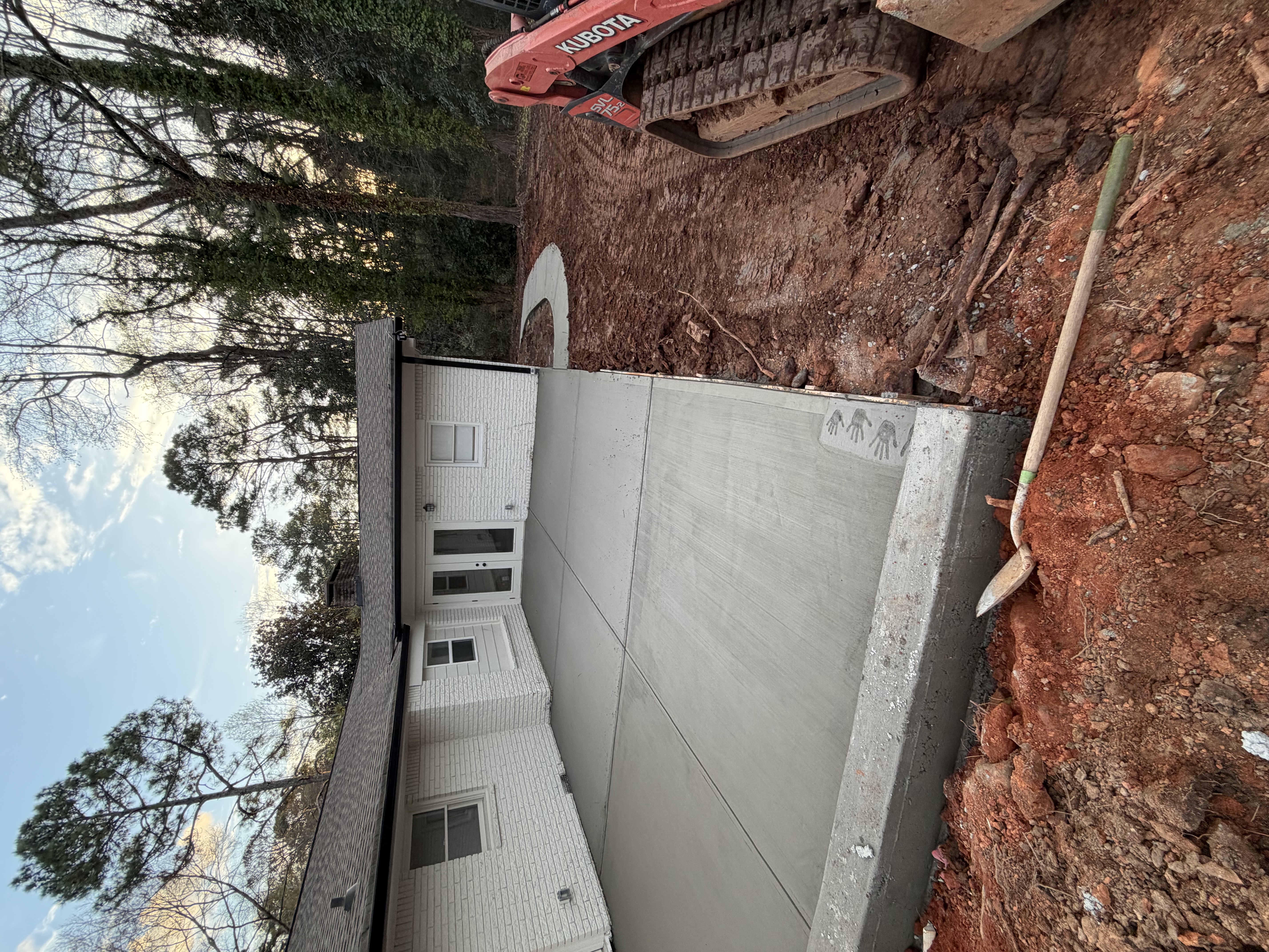 Patio Pour with Curved Walkway — Atlanta, GA — DeKalb Concrete